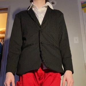 Women’s Black Striped Blazer